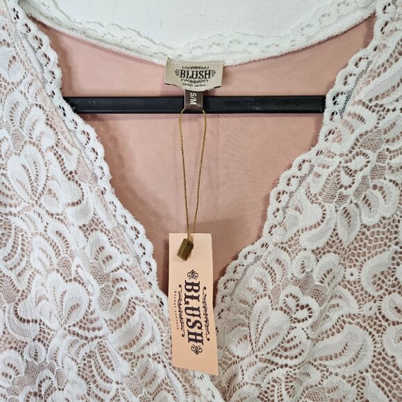 Bush Street Couture Bridal Faux Wrap Lace Wedding Dress S-M Bohemian Romantic - Picture 7 of 11